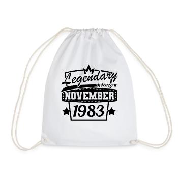 Novembre 1983 Rétro Anniversaire Design Anniversaire - Sac de sport léger - blanc - Devant