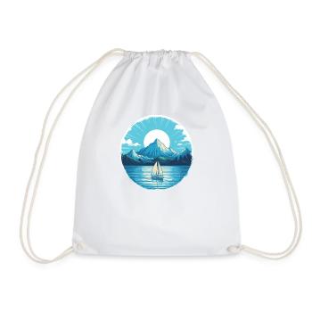 Sailboat Sailing Ship Sailing Yacht Vintage Sailing - Drawstring Bag - white - Front