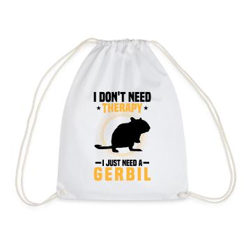 Juste besoin de gerbille rongeur Gerbille - Sac de sport léger - blanc - Devant