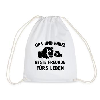 Opa und enkel beste freunde fürs leben comic baby - Turnbeutel - Weiß - Vorne