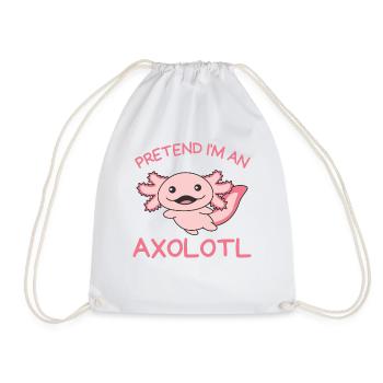 Stell dir vor ich bin ein Axolotl Halloween - Turnbeutel - Weiß - Vorne