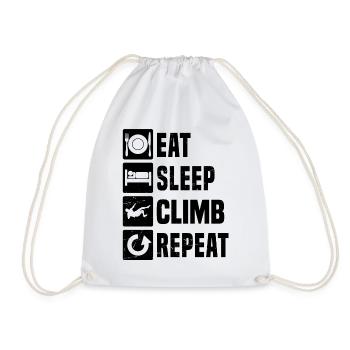 Climber Climbing Herren Bouldering Klettern - Turnbeutel - Weiß - Vorne