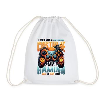 Spooky gaming skills for Halloween - Drawstring Bag - white - Front