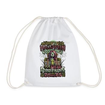 Pas de costume d’Halloween, juste Halloween pour les parents - Sac de sport léger - blanc - Devant