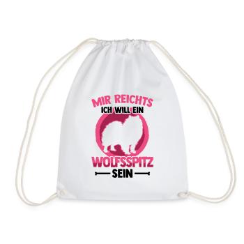 Will ein Wolfsspitz sein Deutscher Spitz - Turnbeutel - Weiß - Vorne