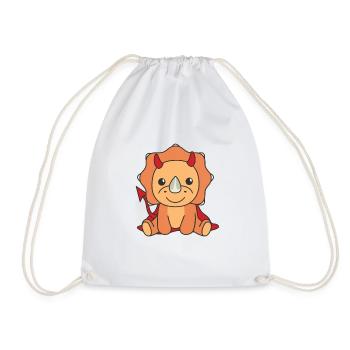 Triceratops Joyeux costume de diable d’Halloween - Sac de sport léger - blanc - Devant
