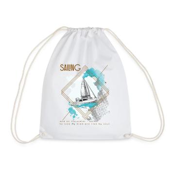 Sailor Sailboat Sailing Ship Sailing Yacht - Sac de sport léger - blanc - Devant