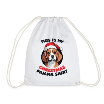 Beagle Noël Pyjamas Chiens - Sac de sport léger - blanc - Devant