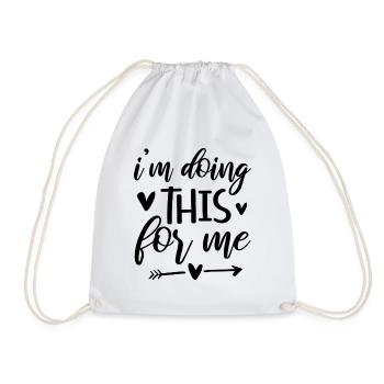 Je fais ça pour moi - Sac de sport léger - blanc - Devant