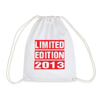 Limited Edition 2013 Birthday 2013 Vintage Retro - Drawstring Bag - white - Front