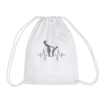 Battement de cœur mère-enfant - Sac de sport léger - blanc - Devant