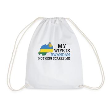 Rien ne me fait peur Ma femme est rwandaise - Sac de sport léger - blanc - Devant