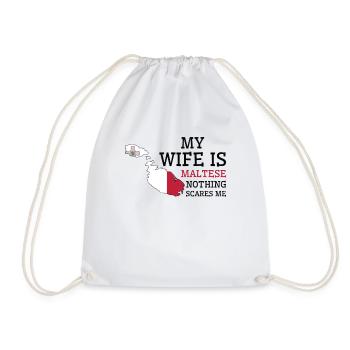 Rien ne me fait peur Ma femme est maltaise - Sac de sport léger - blanc - Devant