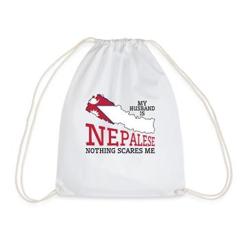 Rien ne me fait peur Ma femme est népalaise - Sac de sport léger - blanc - Devant