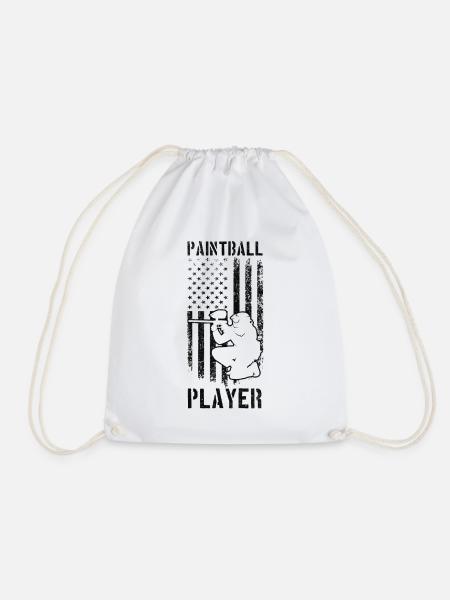 Paintball Player US Flag Paintball Paintballer - Turnbeutel - Weiß
