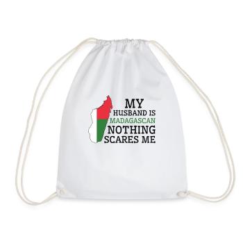 Rien ne me fait peur Ma femme est malgache - Sac de sport léger - blanc - Devant
