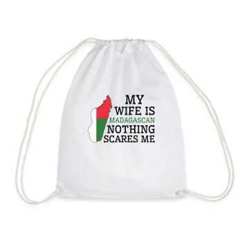 Rien ne me fait peur Ma femme est malgache - Sac de sport léger - blanc - Devant