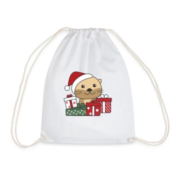 Loutre Cadeau de Noël Animaux d’hiver Loutre Loutre - Sac de sport léger - blanc - Devant