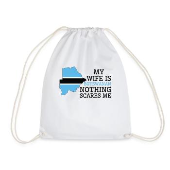 Rien ne me fait peur Ma femme vient du Botswana - Sac de sport léger - blanc - Devant