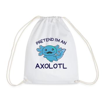 Stell dir vor ich bin ein Axolotl Halloween - Turnbeutel - Weiß - Vorne