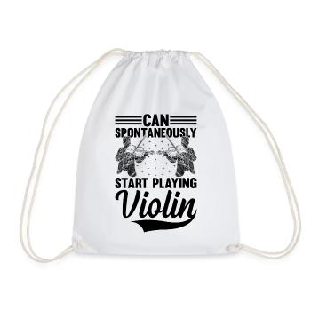Can Spontaneously Start Playing Violin Violin Play - Turnbeutel - Weiß - Vorne