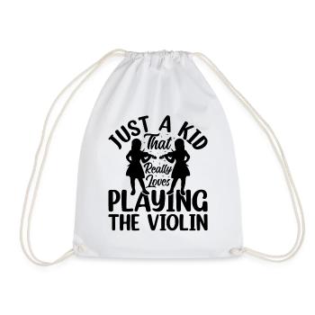 Juste un enfant qui aime vraiment jouer du violon Vi - Sac de sport léger - blanc - Devant