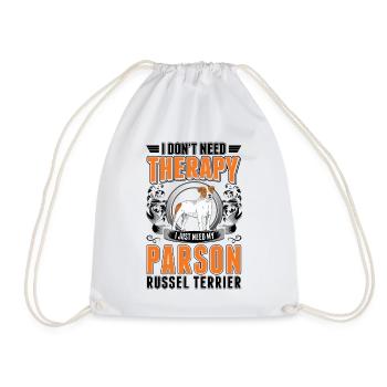 Parson Russell Terrier Therapy - Drawstring Bag - white - Front