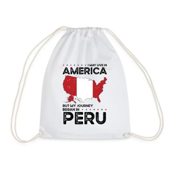 Patriote américain péruvien USA Cultivé - Sac de sport léger - blanc - Devant