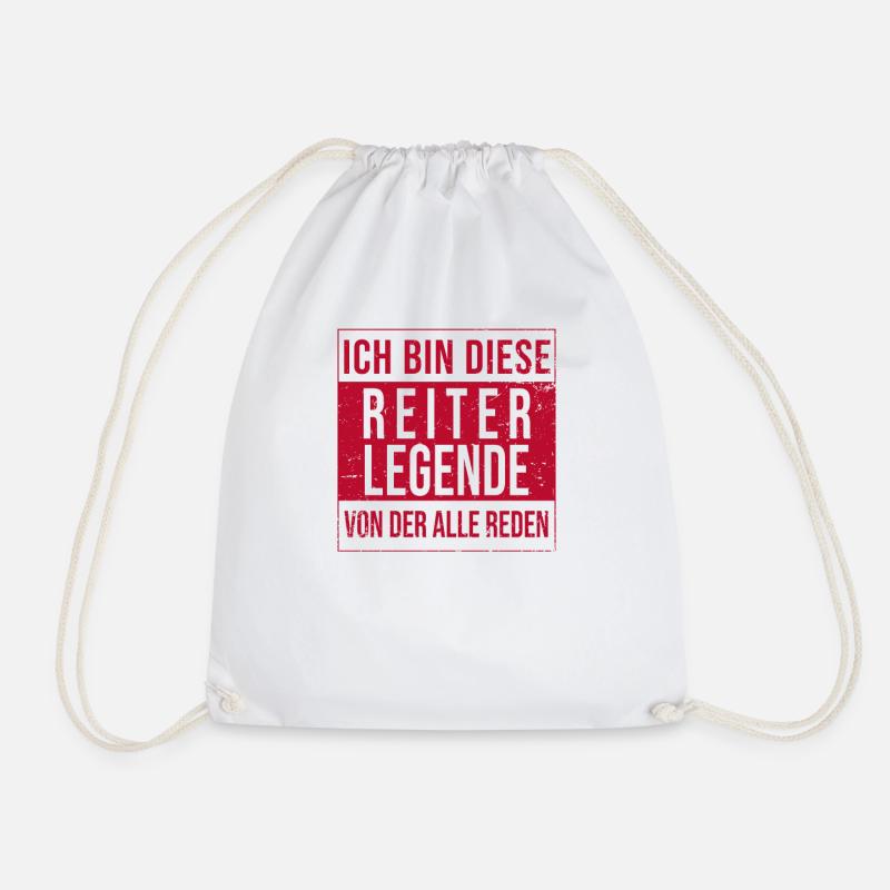 Pferde-reiten Pferde-Mädchen geborene Legende - Turnbeutel - Weiß