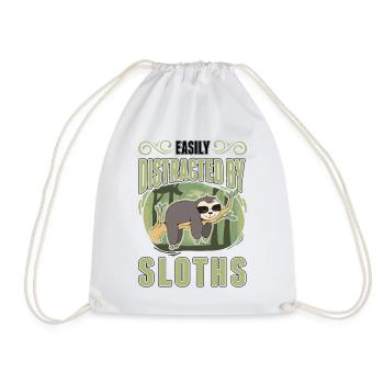 Sloth Gift Sloth - Drawstring Bag - white - Front