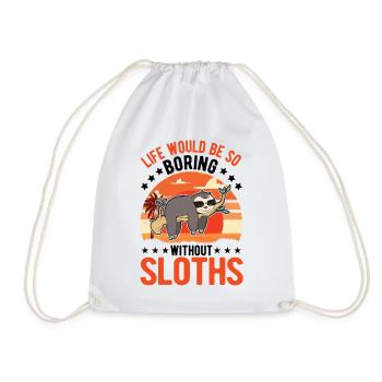 Paresseux Cadeau Paresseux - Sac de sport léger - blanc - Devant