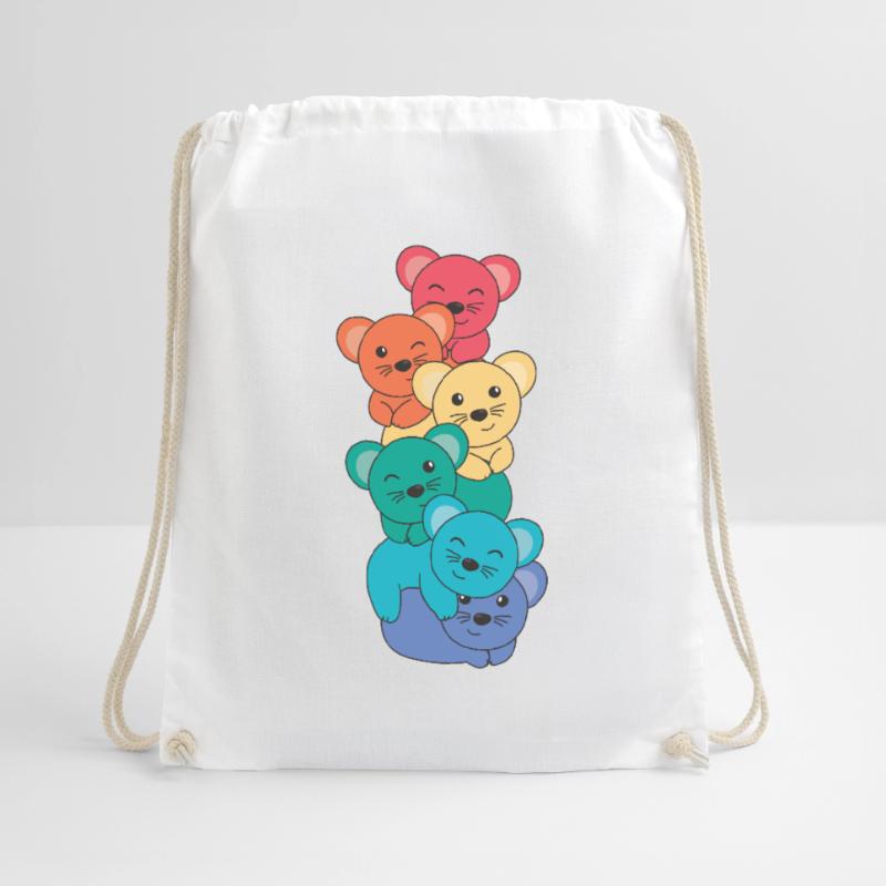 Rainbow Flag Pride LGBTQ Cute Mouse Stack Sac de sport léger