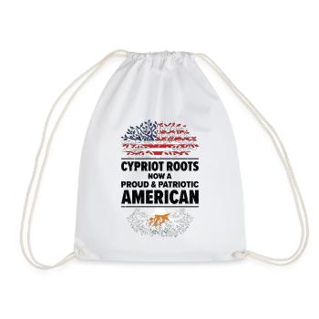 Cypriot American Patriot USA Grown Cyprus US Flag - Drawstring Bag - white - Front