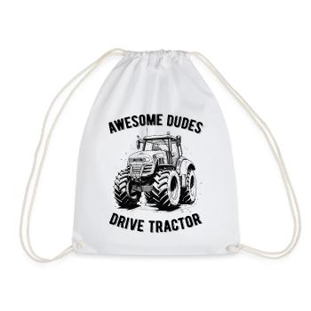 Great Guys Driving Tractor Gift Farmer Farmer - Drawstring Bag - white - Front