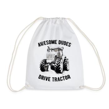 Great Guys Driving Tractor Farmer Farmer Gift - Drawstring Bag - white - Front