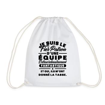 Je suis le fier patron d'une équipe - Sac de sport léger - blanc - Devant