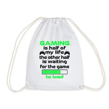 Le jeu, c’est la moitié de ma vie - Sac de sport léger - blanc - Devant