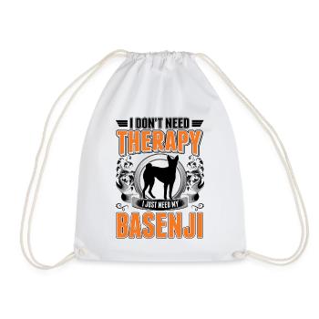 Thérapie Basenji - Sac de sport léger - blanc - Devant