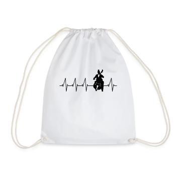 Cello player, cellist-musician, collo music - Drawstring Bag - white - Front
