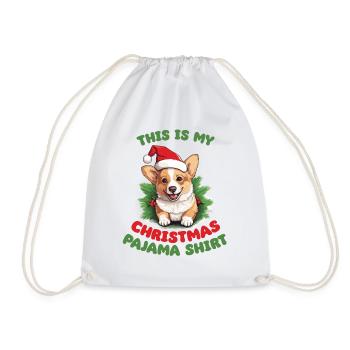 Corgi Pyjamas de Noël Chiens - Sac de sport léger - blanc - Devant