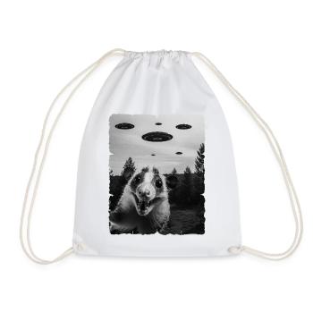Possum Alien Invasion Uap Weirdcore - Drawstring Bag - white - Front
