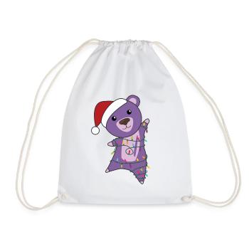 Ours Noël Hiver Animaux Ours - Sac de sport léger - blanc - Devant