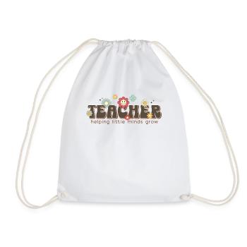 Un enseignant aide les petits esprits à grandir - Teacher School - Sac de sport léger - blanc - Devant