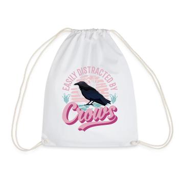 Facilement distrait par les corbeaux Corbeau Corbeau Corbeau - Sac de sport léger - blanc - Devant