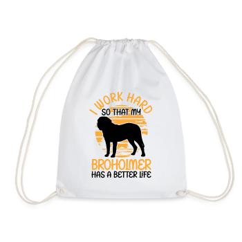 Je travaille pour mon Broholmer - Sac de sport léger - blanc - Devant