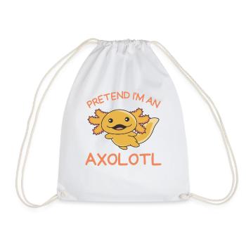 Stell dir vor ich bin ein Axolotl Halloween - Turnbeutel - Weiß - Vorne