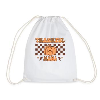 Thankful Klein Lustig Retro Thanksgiving Thankful - Turnbeutel - Weiß - Vorne