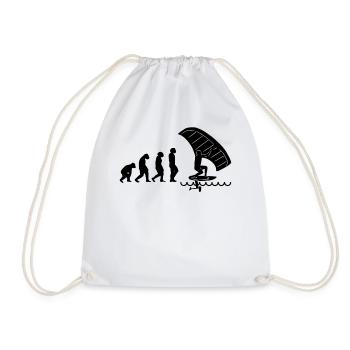 Wingfoil Surfer Wingfoiling Hydrofoil Evolution - Drawstring Bag - white - Front