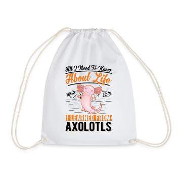 Axolotl cadeau armé amphibien - Sac de sport léger - blanc - Devant