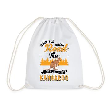 Australian Kangaroo Australia Kangaroo - Drawstring Bag - white - Front